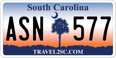SC license plate ASN577