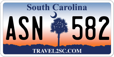 SC license plate ASN582