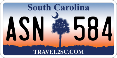 SC license plate ASN584