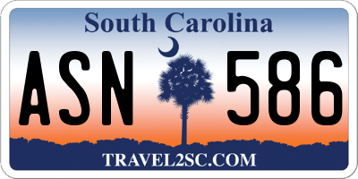 SC license plate ASN586