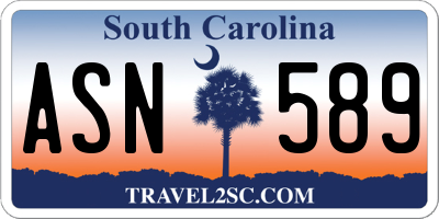 SC license plate ASN589