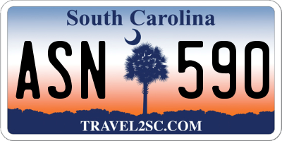 SC license plate ASN590