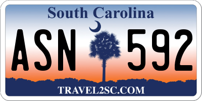 SC license plate ASN592