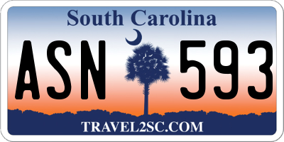 SC license plate ASN593