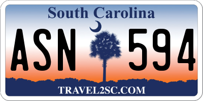 SC license plate ASN594