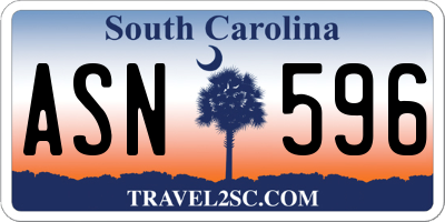 SC license plate ASN596