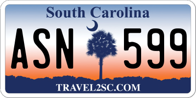 SC license plate ASN599