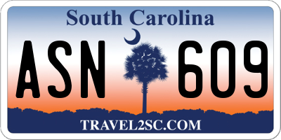 SC license plate ASN609