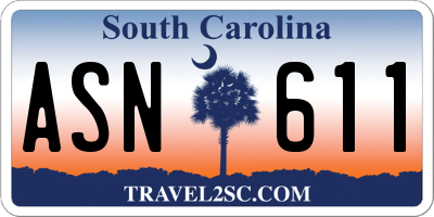 SC license plate ASN611