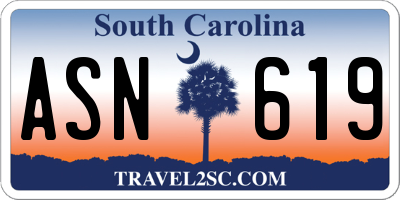 SC license plate ASN619