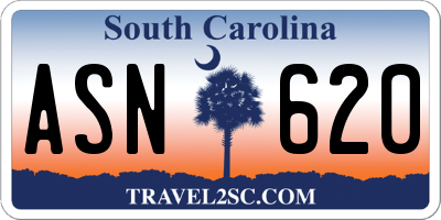 SC license plate ASN620