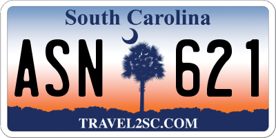 SC license plate ASN621