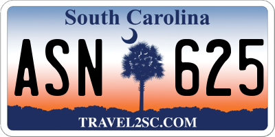 SC license plate ASN625