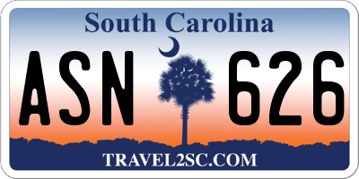 SC license plate ASN626
