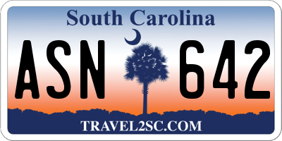 SC license plate ASN642