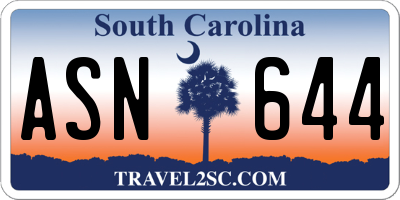 SC license plate ASN644