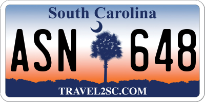 SC license plate ASN648