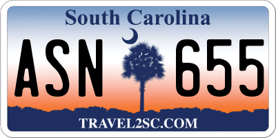 SC license plate ASN655