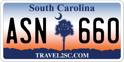 SC license plate ASN660