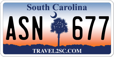 SC license plate ASN677