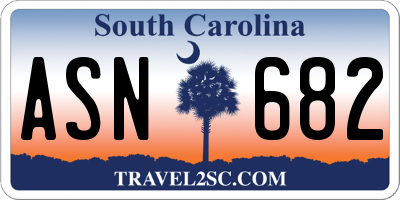 SC license plate ASN682