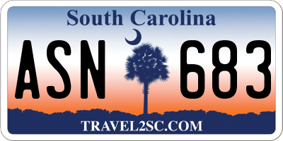 SC license plate ASN683
