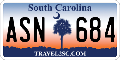 SC license plate ASN684