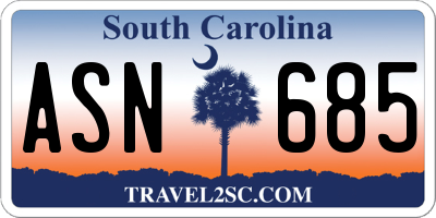 SC license plate ASN685