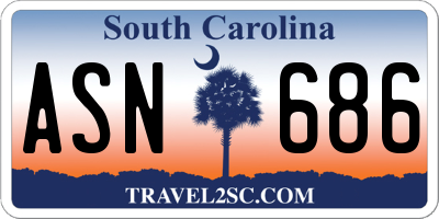 SC license plate ASN686