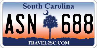 SC license plate ASN688