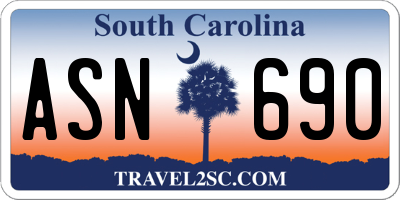 SC license plate ASN690