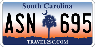 SC license plate ASN695