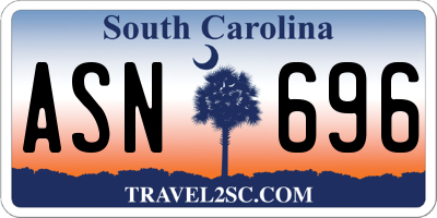 SC license plate ASN696
