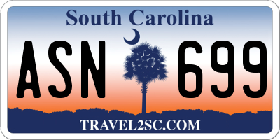 SC license plate ASN699
