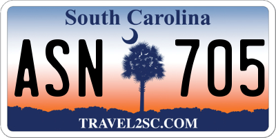 SC license plate ASN705