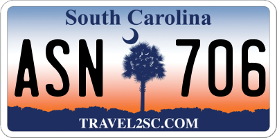 SC license plate ASN706