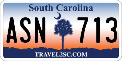 SC license plate ASN713