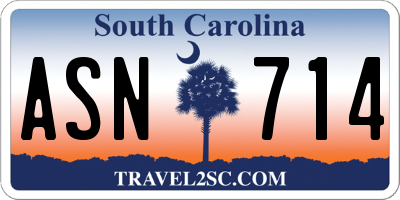 SC license plate ASN714