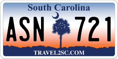 SC license plate ASN721