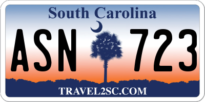 SC license plate ASN723