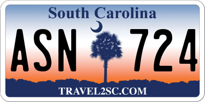 SC license plate ASN724
