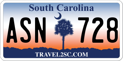SC license plate ASN728