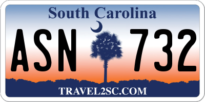 SC license plate ASN732