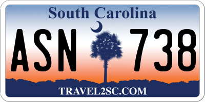 SC license plate ASN738