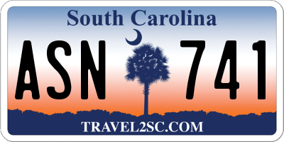 SC license plate ASN741