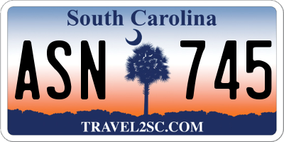 SC license plate ASN745