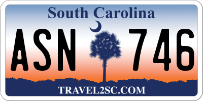 SC license plate ASN746