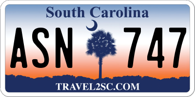 SC license plate ASN747