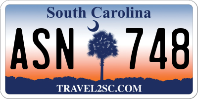 SC license plate ASN748