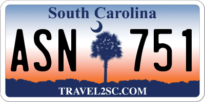 SC license plate ASN751
